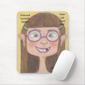 Onhandig podium meisje muismat (Met muis)