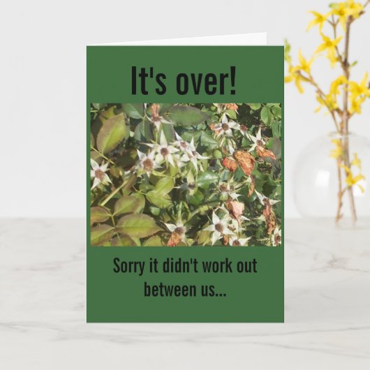 Onhandige break-up Kaart (Gele Bloem)