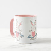 Onhandige konijntje Pasen Mok (Voorkant links)