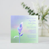 Onhedendaagse Calla Lily Weddenschap Kaart (Staand voorkant)