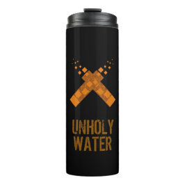 Onheilig water Ritual Cult Cross Black Oranje Fire Thermosbeker