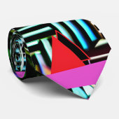Onheilige Tiki God bij het Memphis Design Feest Stropdas (Opgerold)