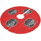 onheilspellende kerst krampus red damask kerstboom rok (Gekanteld)