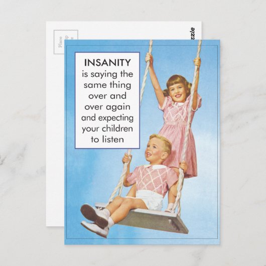 Onhygiëne - verwacht dat kinderen luisteren briefkaart (Voorkant / Achterkant)