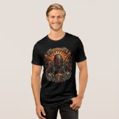Oni Biker Samurai , Leef om Samurai Oni te Berijde Tri-Blend Shirt (Voorkant volledig)
