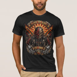Oni Biker Samurai, Leef om te Rijden Samurai Oni T-shirt
