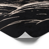 Oni Demon in Red Moon - Japanese Anime Art Poster (Hoek)