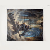 Oni Demon in the Gothic Cathedral Wandkleed (Voorkant (horizontaal))