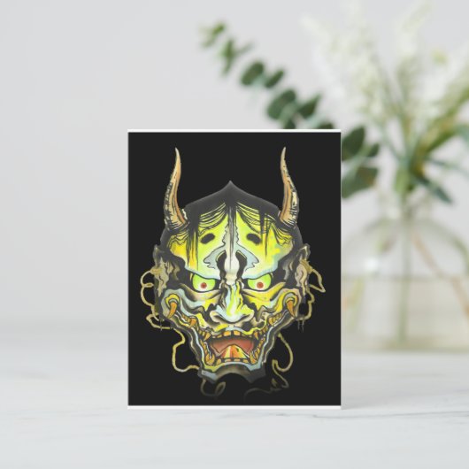 Oni Devil Design Briefkaart (Staand voorkant)