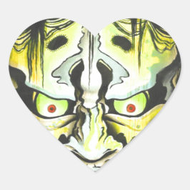 Oni Devil Design Hart Sticker