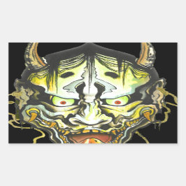 Oni Devil Design Rechthoekige Sticker