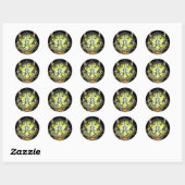Oni Devil Design Ronde Sticker (Vel)