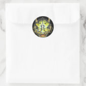 Oni Devil Design Ronde Sticker (Tas)