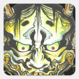Oni Devil Design Vierkante Sticker