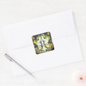 Oni Devil Design Vierkante Sticker (Envelop)