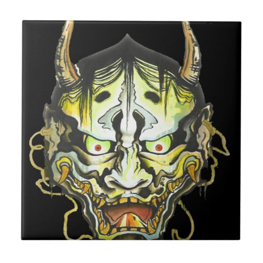 Oni Duivel Ontwerp Tegeltje (Voorkant)