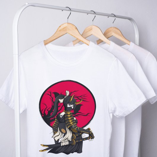 Oni Girl Samurai T-shirt