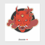Oni Japans Hannya Masker Stijl Traditioneel Sticker (Vel)