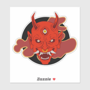 Oni Japans Hannya Masker Stijl Traditioneel Sticker
