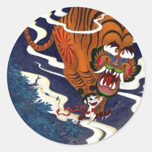 Oni Love Ronde Sticker (Voorkant)