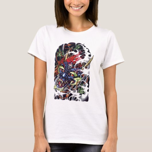 Oni & Maple Tattoo Ontwerp T-shirt (Voorkant)