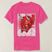 Oni Mask Demon Mask Yokai Kawaii Japanese Aestheti T-shirt (Design voorkant)
