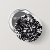 Oni Mask Japans Design Ronde Button 5,7 Cm (Voorkant /achterkant)