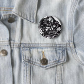 Oni Mask Japans Design Ronde Button 5,7 Cm (In situ)