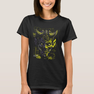 Oni Mask Japanse mythologie Schattigee geest Hallo T-shirt