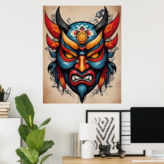 Oni Mask Poster (Thuiskantoor)