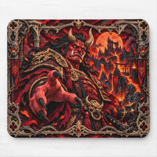 Oni, Papiergesneden Monster Muismat (Voorkant)