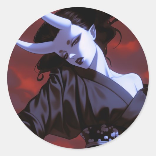 Oni Ronde Sticker (Voorkant)