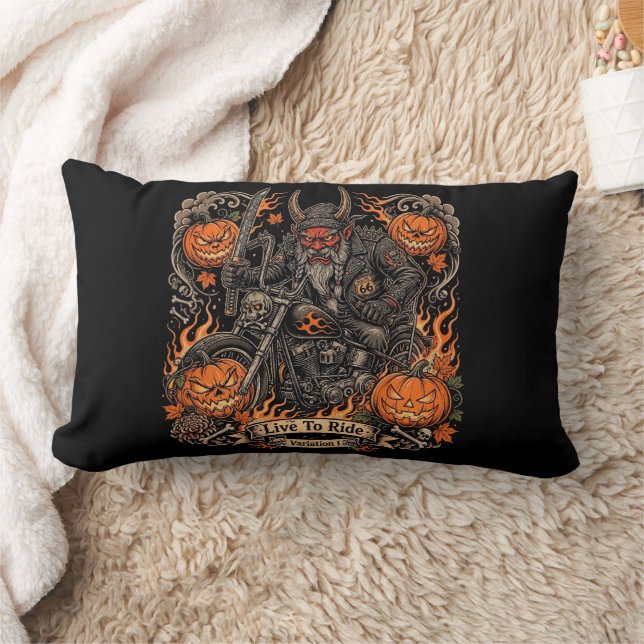 Oni Samurai Biker Halloween  Kussen (Deken)
