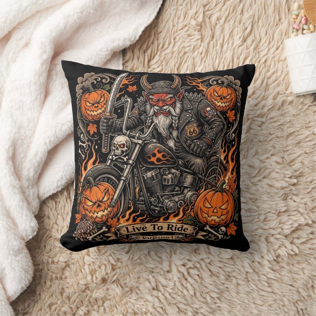 Oni Samurai Biker Halloween Kussen - Leef Om Te Ri (Deken)