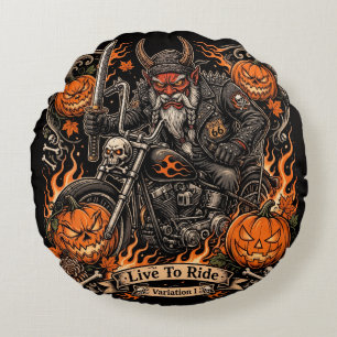 Oni Samurai Biker Halloween Kussen - Leef Om Te Ri