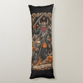 Oni Samurai Biker Halloween Lichaamskussen (Achterkant (Verticaal))