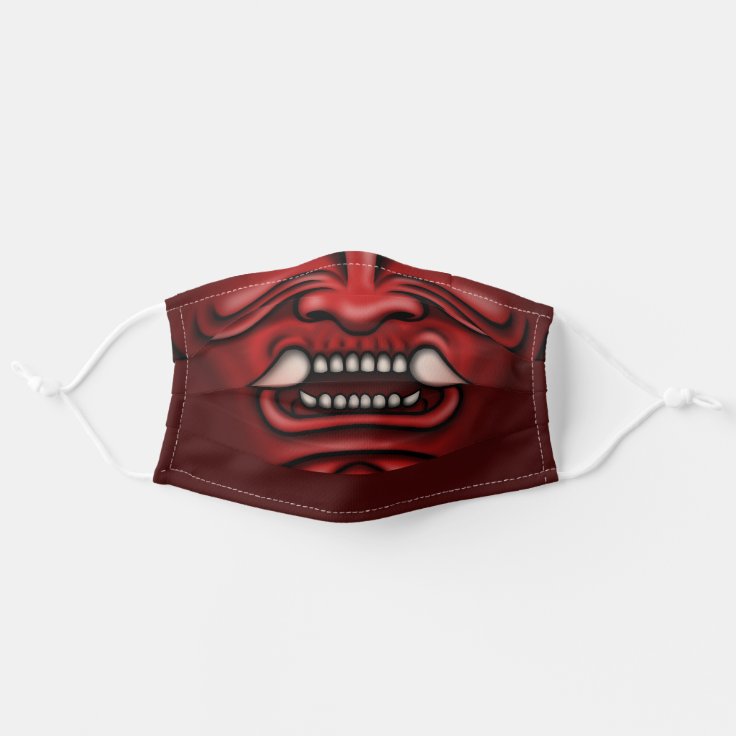 Oni Samurai Mask Stoffen Mondkapje | Zazzle.nl