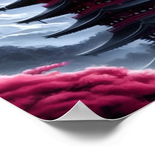 Oni Samurai Slash-Poster Poster (Hoek)