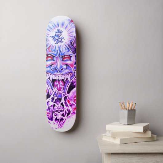 oni schaats dek persoonlijk skateboard (Muurkunst)