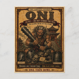 Oni, Vintage Circus Monster Briefkaart