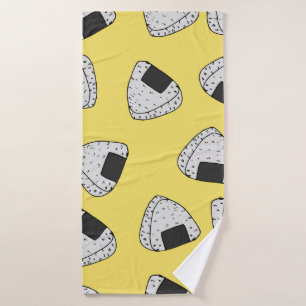 Onigiri (japanse rijstbal) achtergrond. Naadloos  Badhanddoek
