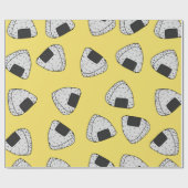 Onigiri (japanse rijstbal) achtergrond. Naadloos Cadeaupapier (Vlak)