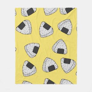 Onigiri (japanse rijstbal) achtergrond. Naadloos Fleece Deken