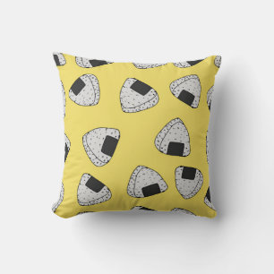 Onigiri (japanse rijstbal) achtergrond. Naadloos Kussen