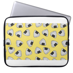 Onigiri (japanse rijstbal) achtergrond. Naadloos  Laptop Sleeve