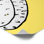 Onigiri (japanse rijstbal) achtergrond. Naadloos Poster (Hoek)