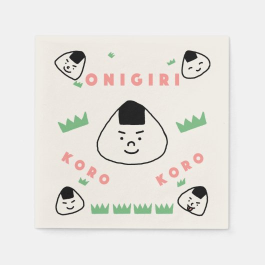 Onigiri Koro (de Rolling Rice Balls) Servet (Voorkant)