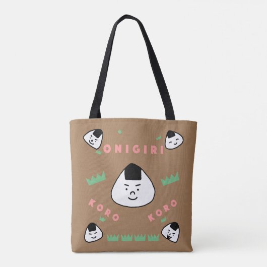 Onigiri Koro (de Rolling Rice Balls) Tote Bag (Achterkant)