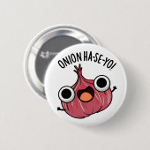 Onion Ha-se-yo Funny Korean Pun Ronde Button 5,7 Cm (Voorkant /achterkant)