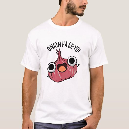Onion Ha-se-yo Funny Korean Pun T-shirt (Voorkant)